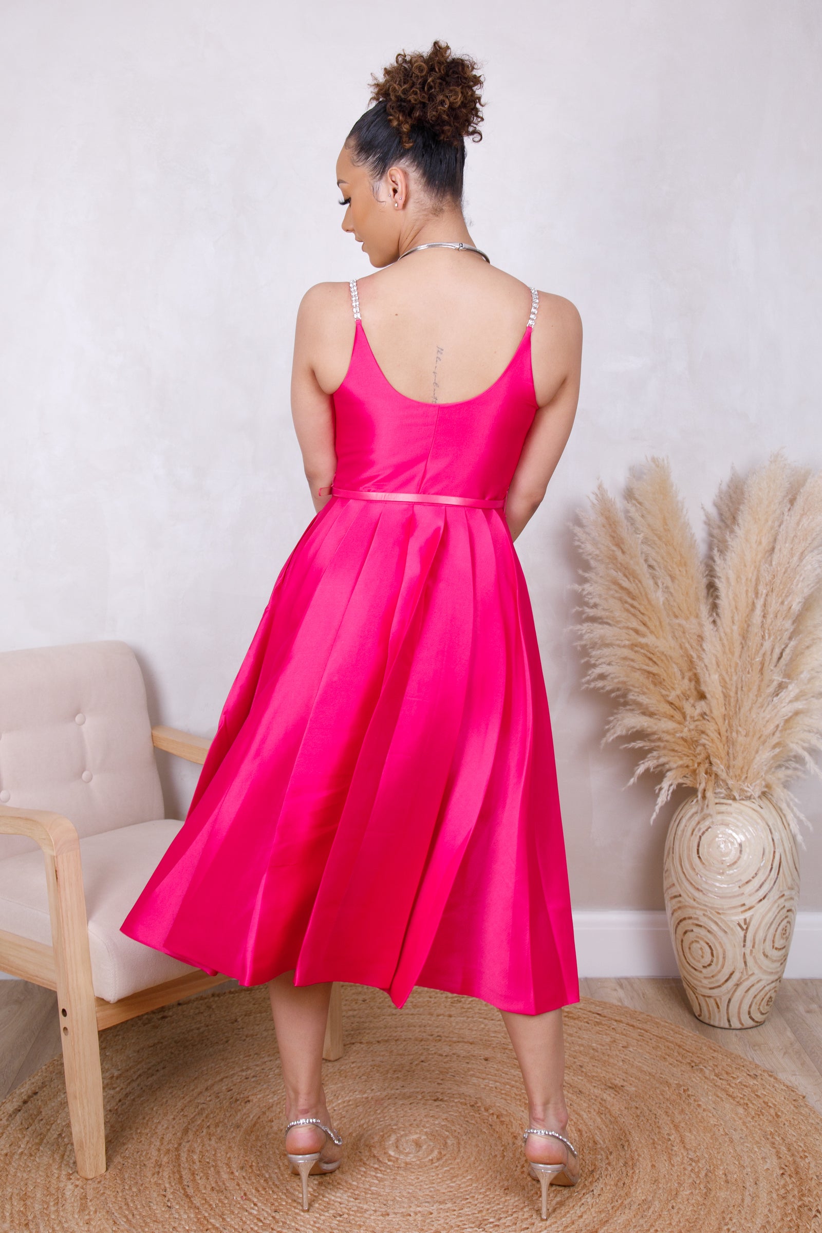 Rose Satin Dress