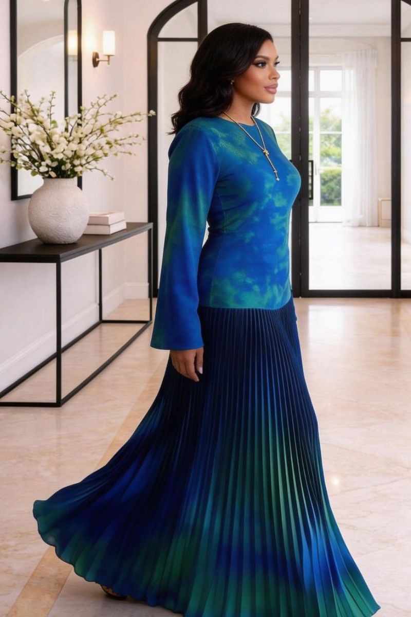 Tessy Flowing Maxi Dress - Blue