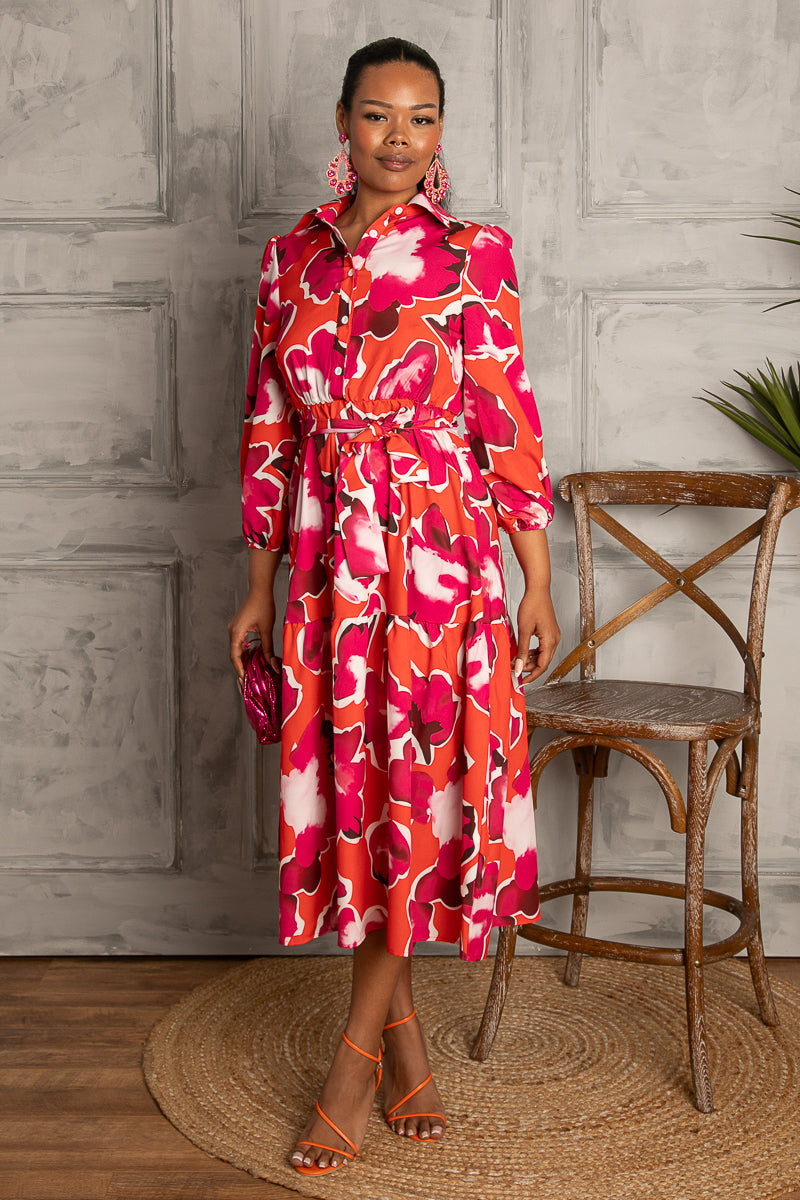 Doris Print Shirt Dress
