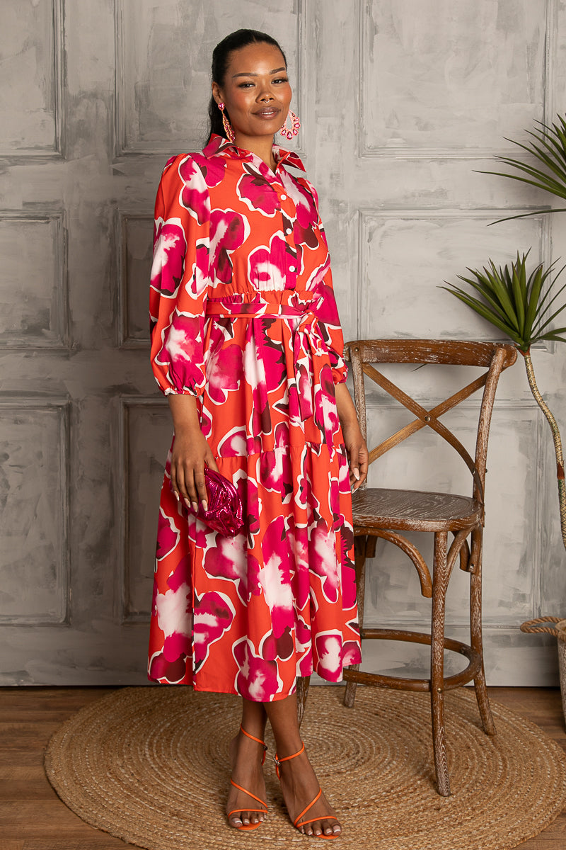 Doris Print Shirt Dress