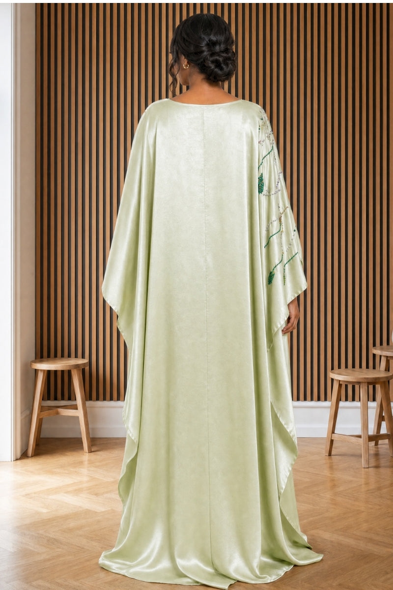 Florenza Beaded Kaftan - Pistachio