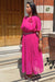 FUCHSIA PLEATED SKIRT SET