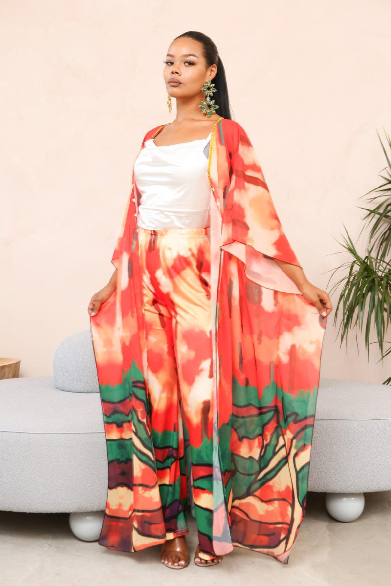 SUNSET BEACH KAFTAN 2 PIECE SET