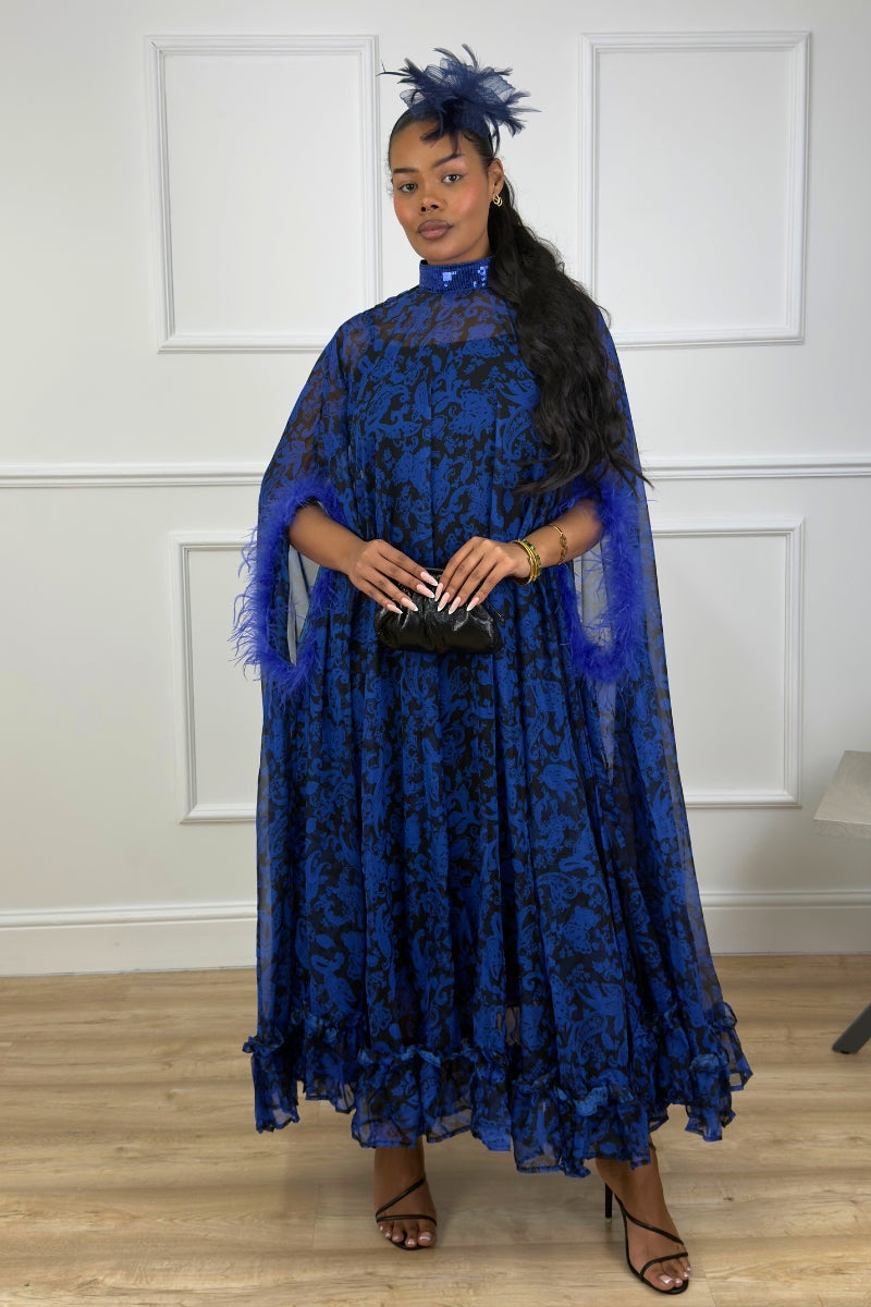 REGAL GRACE 2 PCS DRESS - BLUE