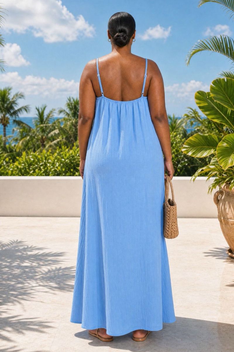 Floral Maxi Dress - Blue