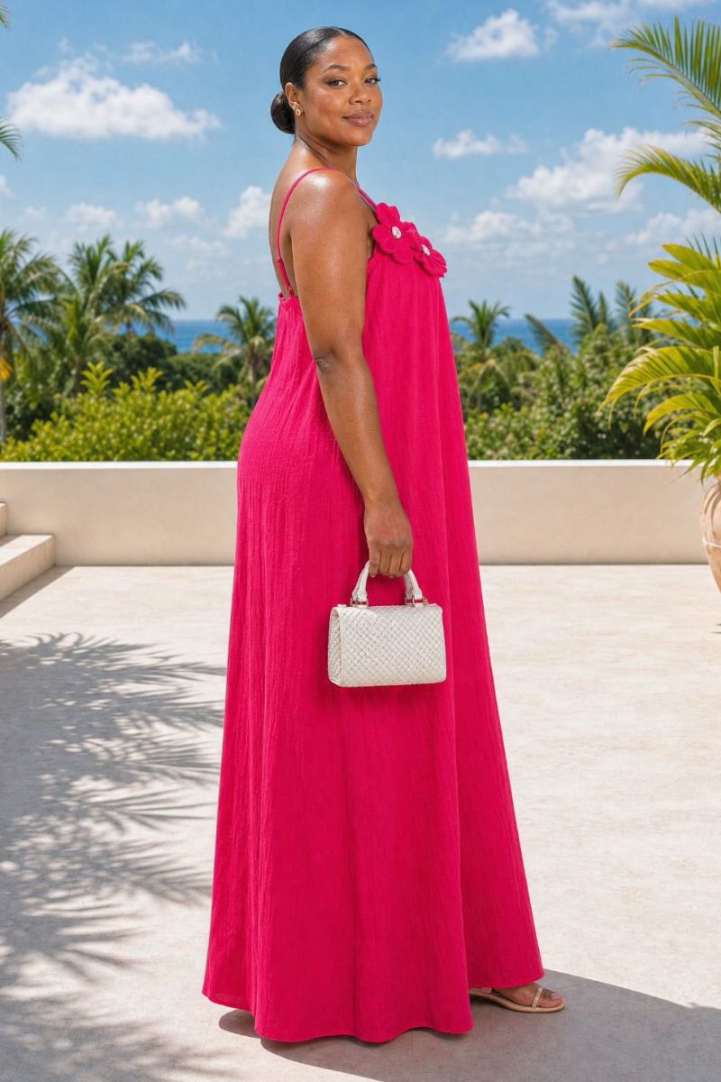 Floral Maxi Dress - Pink