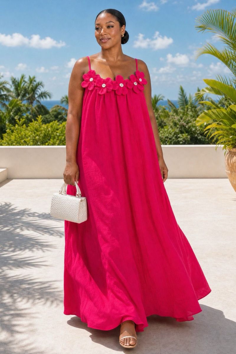 Floral Maxi Dress - Pink