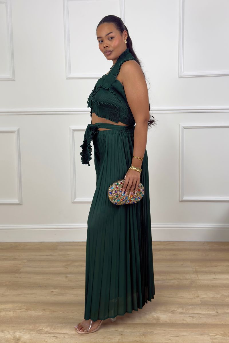 SANDRA PLEATED TROUSERS SET WITH BELT