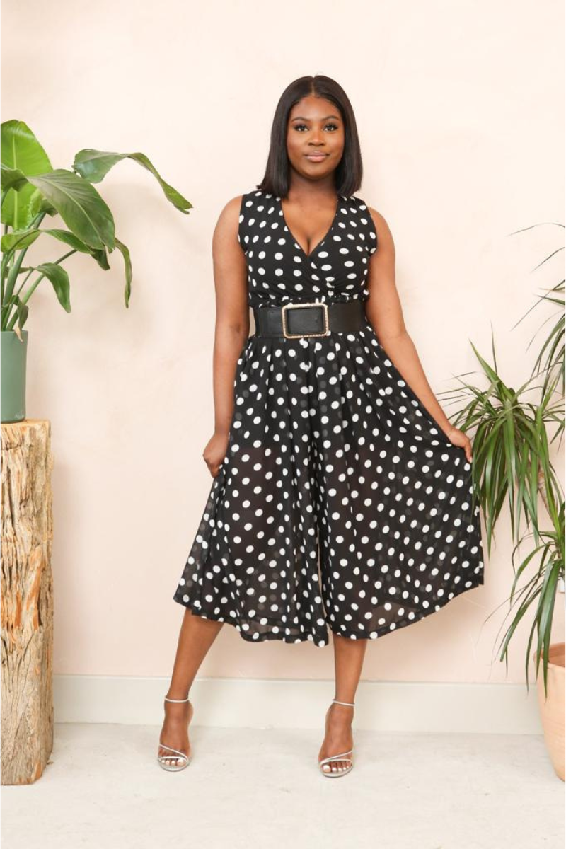 POLKA DOT CULOTTE JUMPSUIT