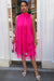 BUTTERFLY SATIN DRESS