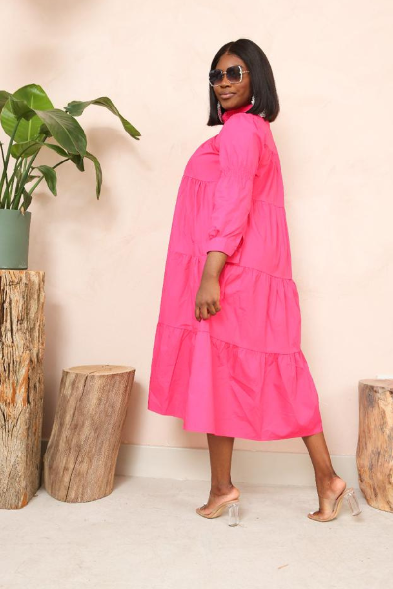 MARRAKESH SUMMER DRESS PINK