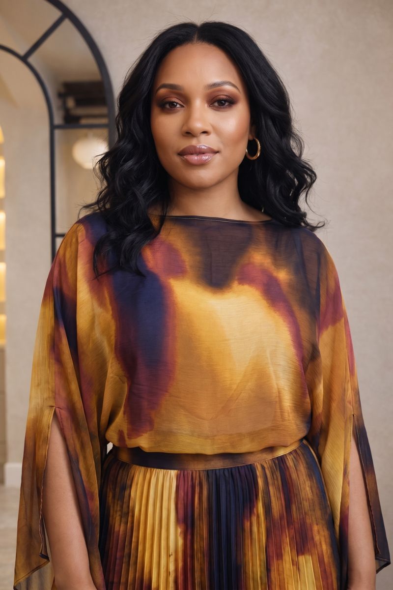 Amber Cloud Print Skirt Co-ord