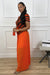 ARIELLA PLEATED TROUSERS SET - ORANGE