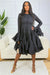 TIMELESS GRACE RUFFLE DRESS - BLACK
