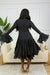 TIMELESS GRACE RUFFLE DRESS - BLACK