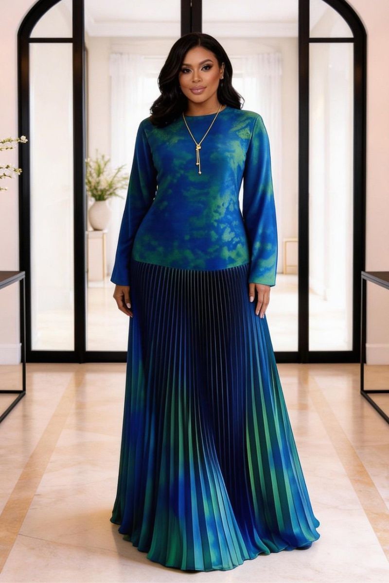 TESSY FLOWY DRESS - BLUE