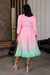 LADY OMBRE FIT & FLARE DRESS - PINK/GREEN