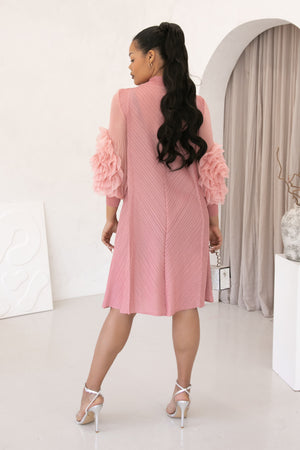 DIVINE PLEATED DRESS - LIGHT PINK