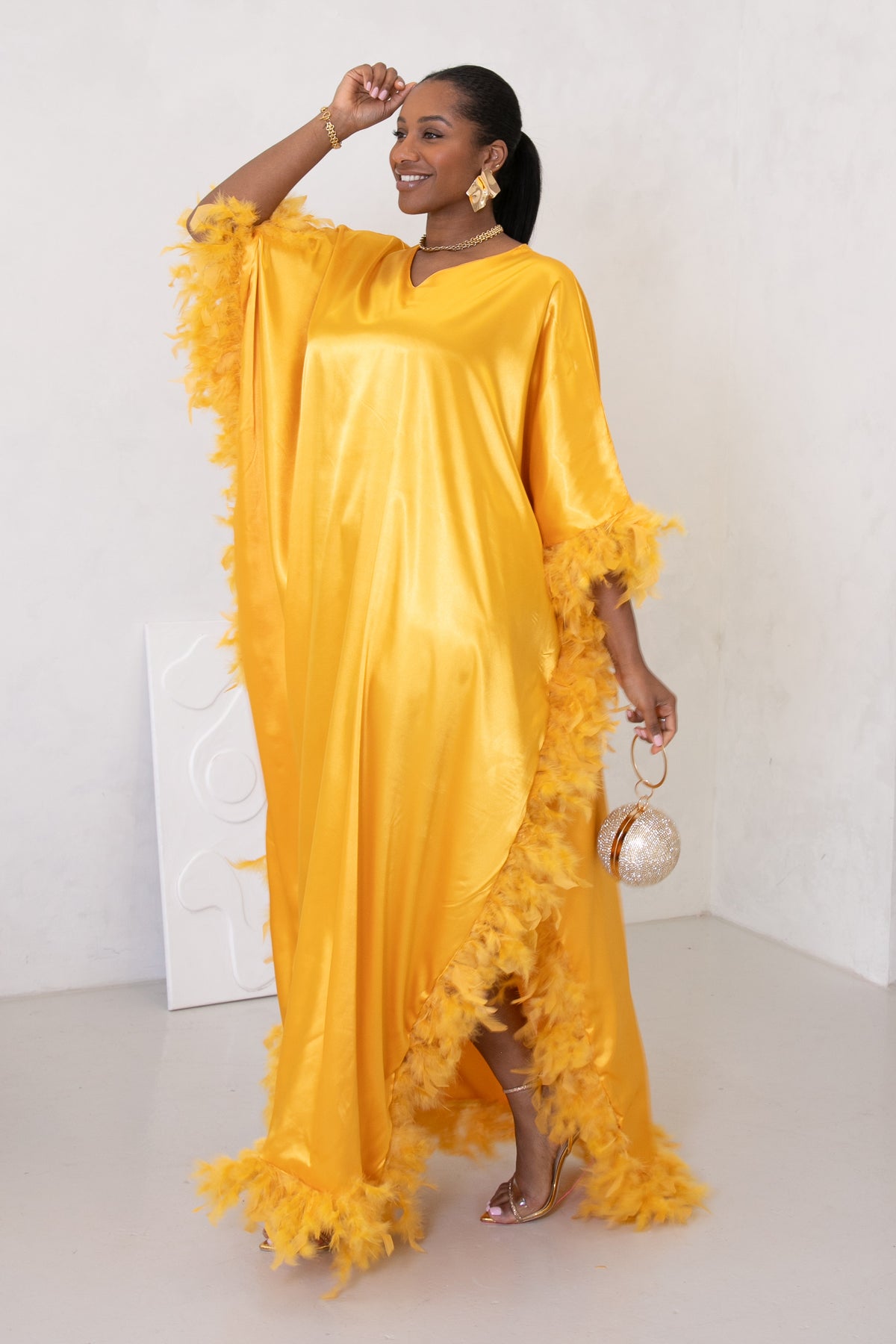 ARABIAN QUEEN KAFTAN - YELLOW