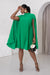 SUMMER BATWING SLEEVES DRESS - GREEN