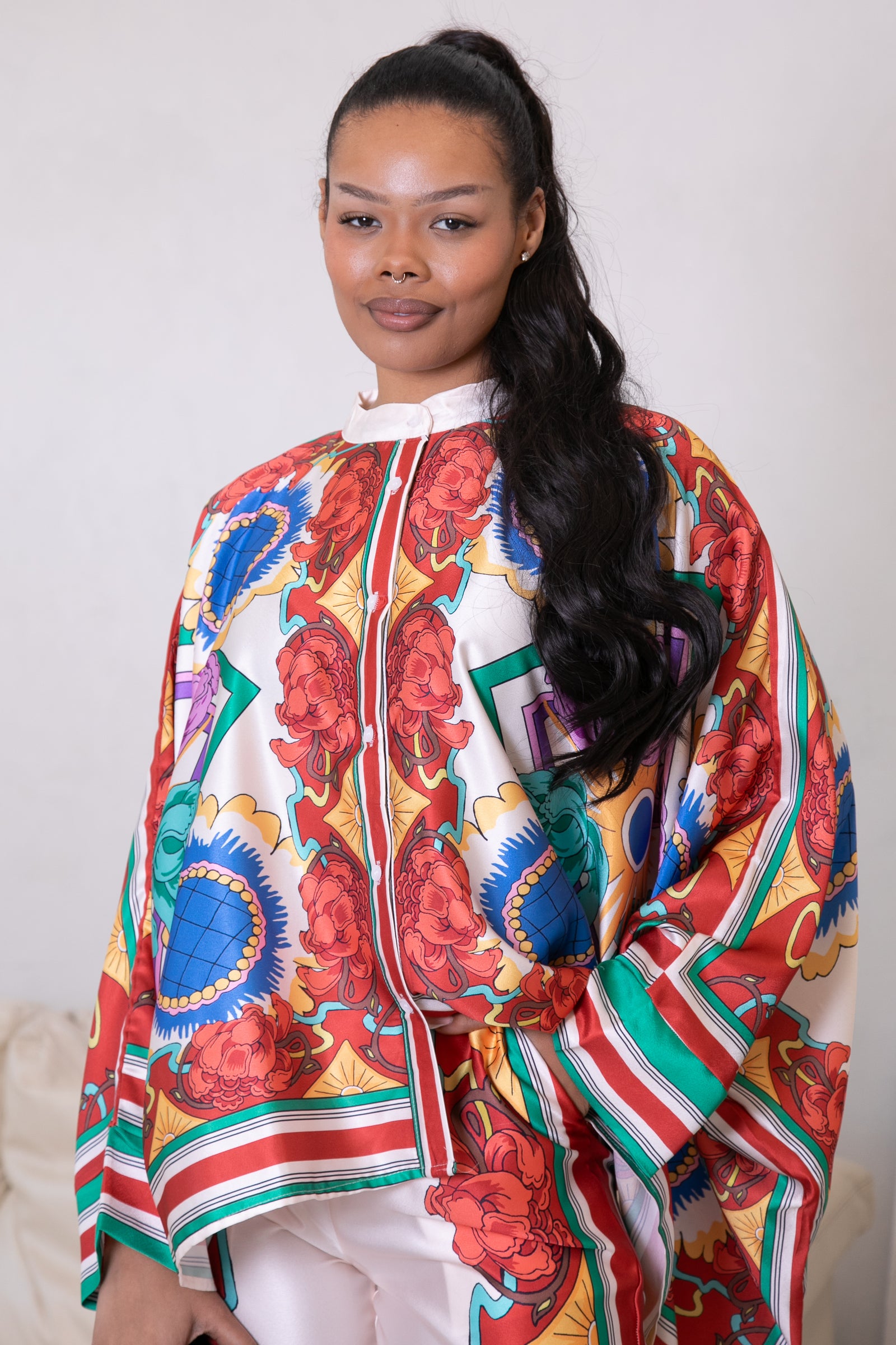 BOLD PRINT TROUSERS SET