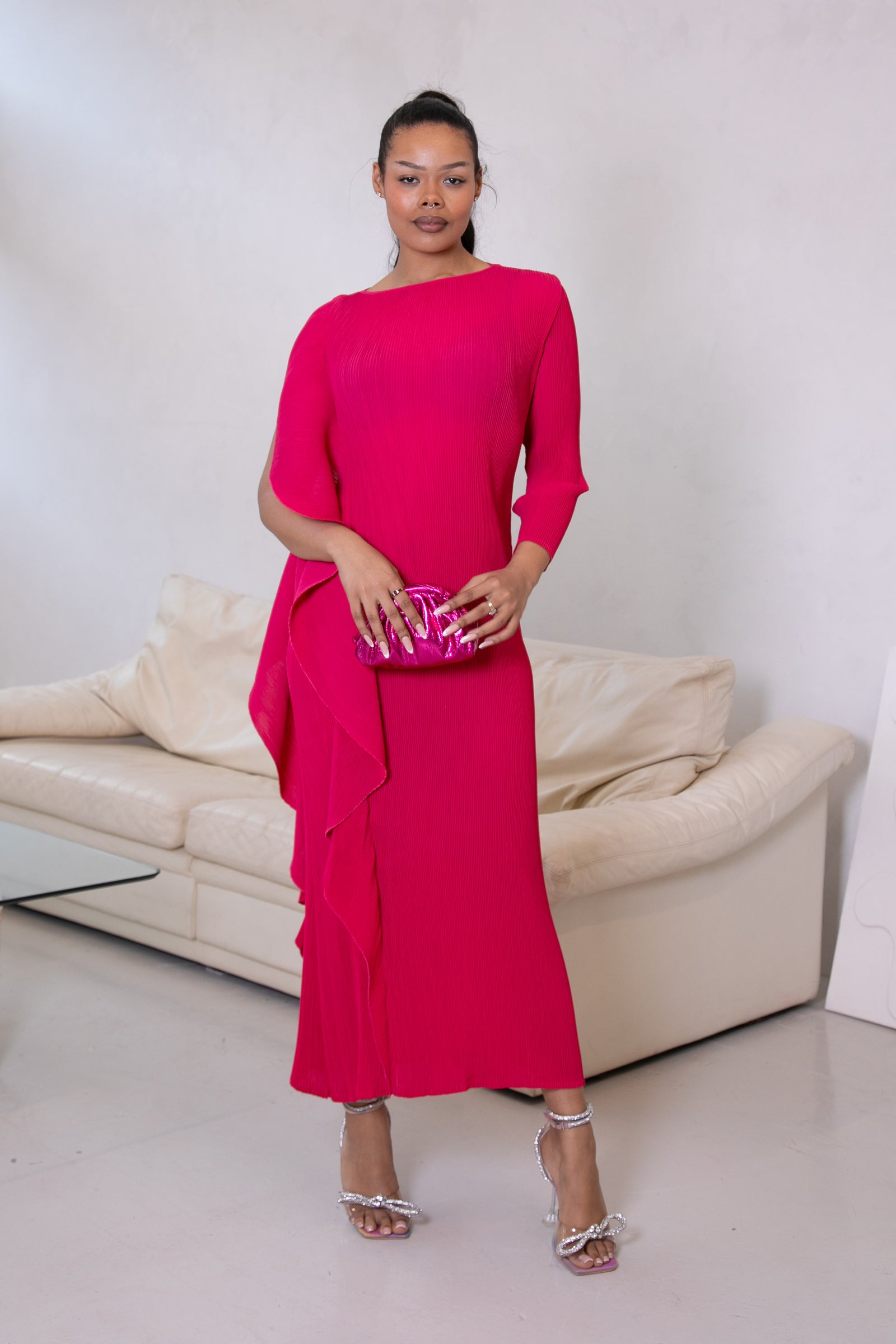 TITI RUFFLE DRESS - PINK