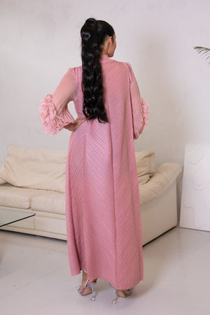 GODDESS PLEATED DRESS - LIGHT PINK