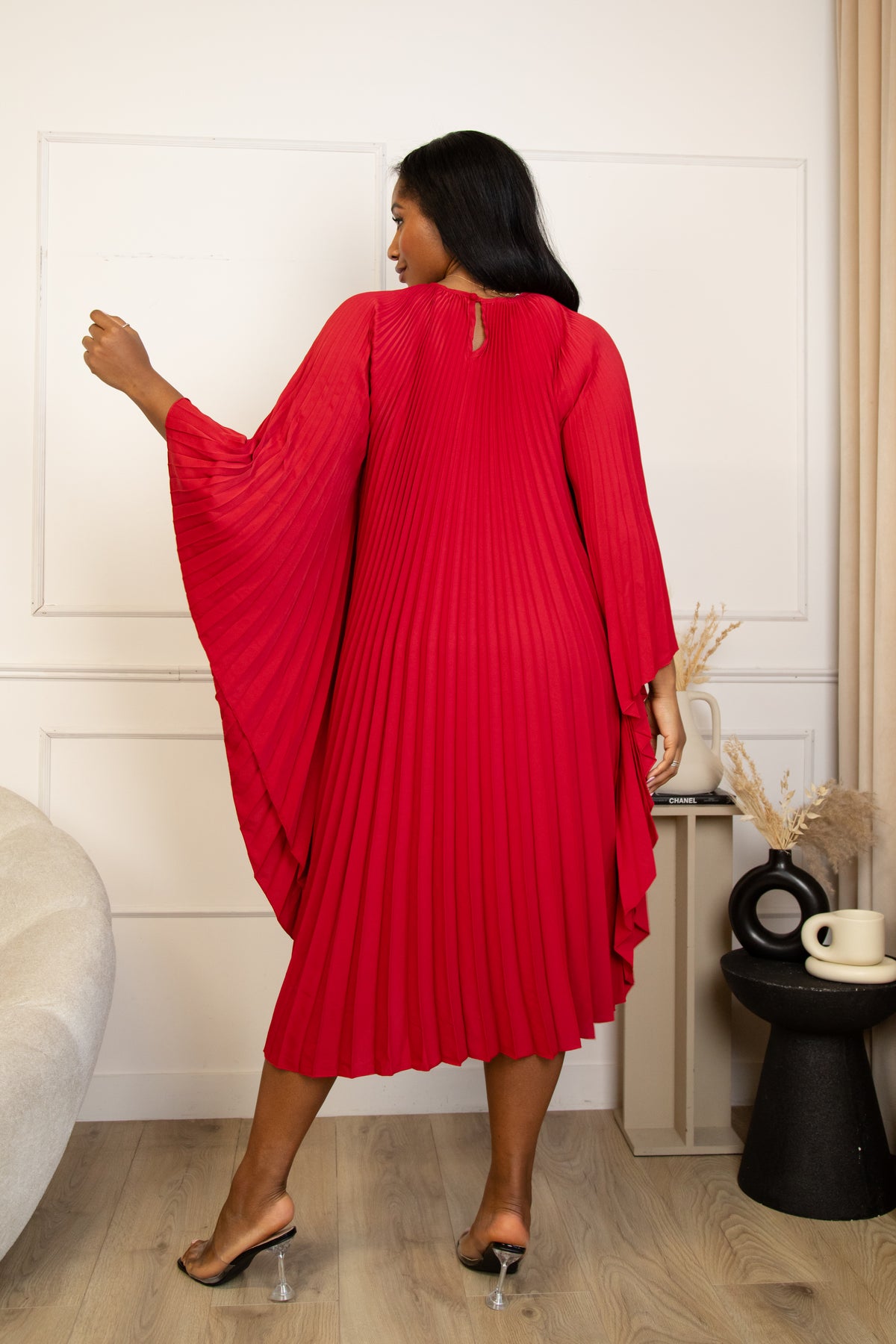DARA BATWING DRESS - RED