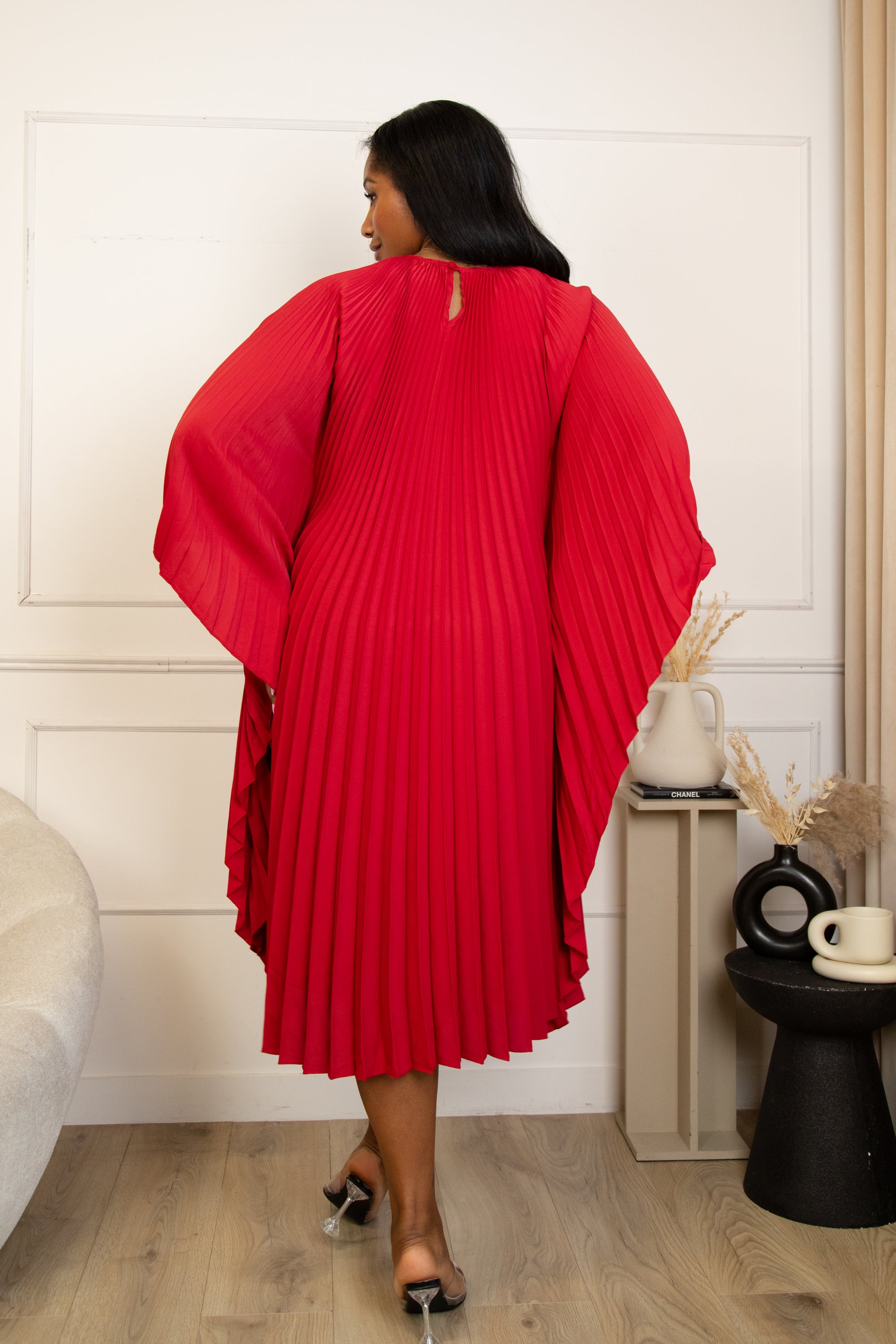Dara Batwing Dress - Red - FASHIONBYESTHER Dara Batwing Dress - Red - FASHIONBYESTHER