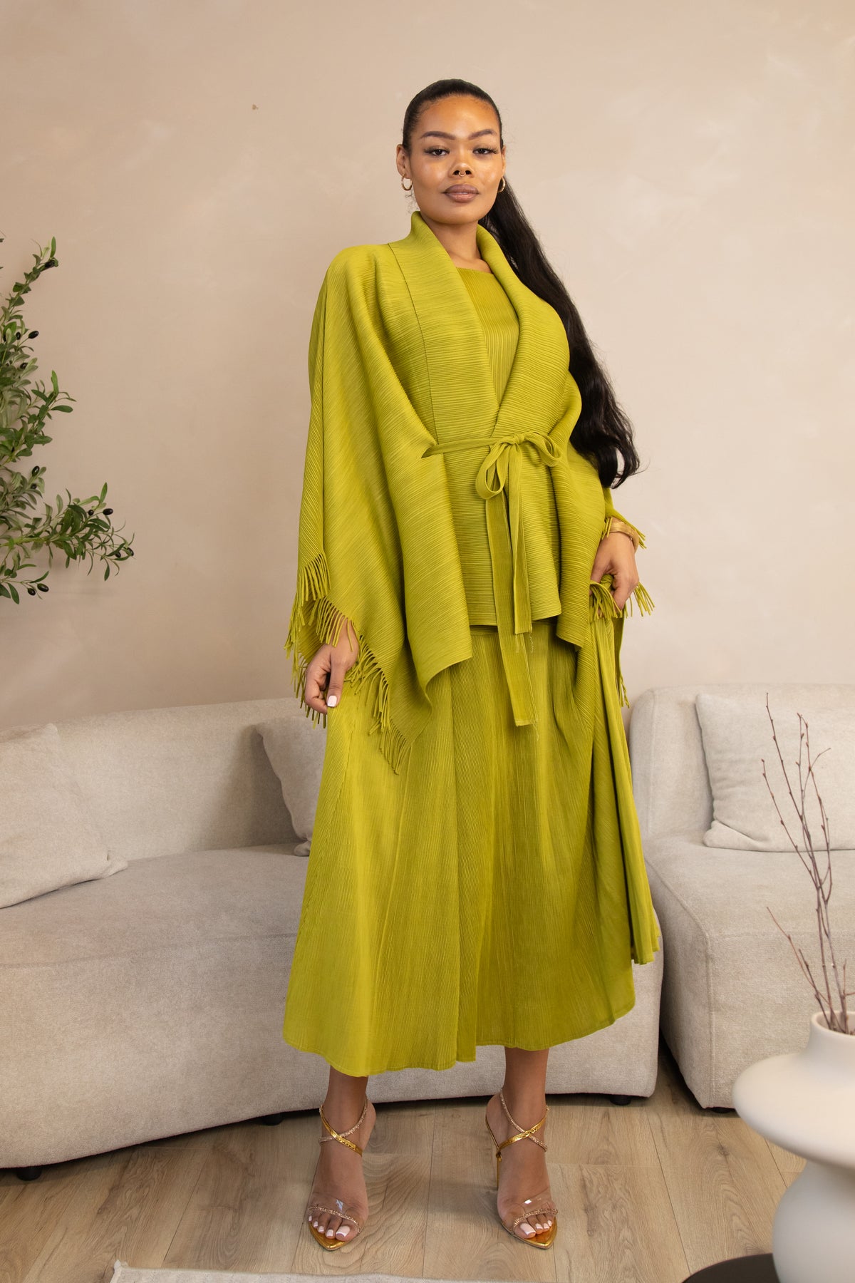 OGE 2 PCS DRESS SET - MUSTARD