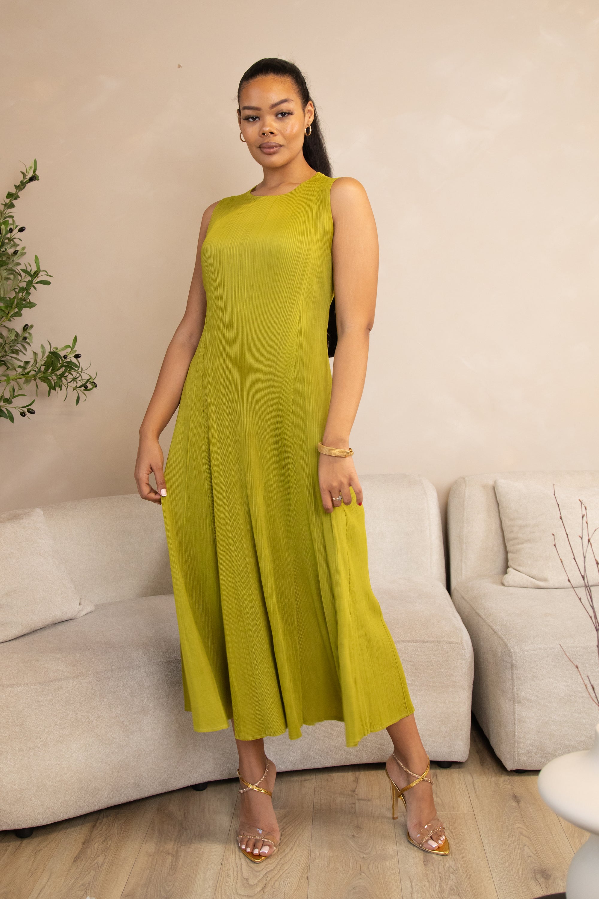 OGE 2 PCS DRESS SET - MUSTARD