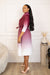 DENIECE PLEATED OMBRE DRESS - WINE