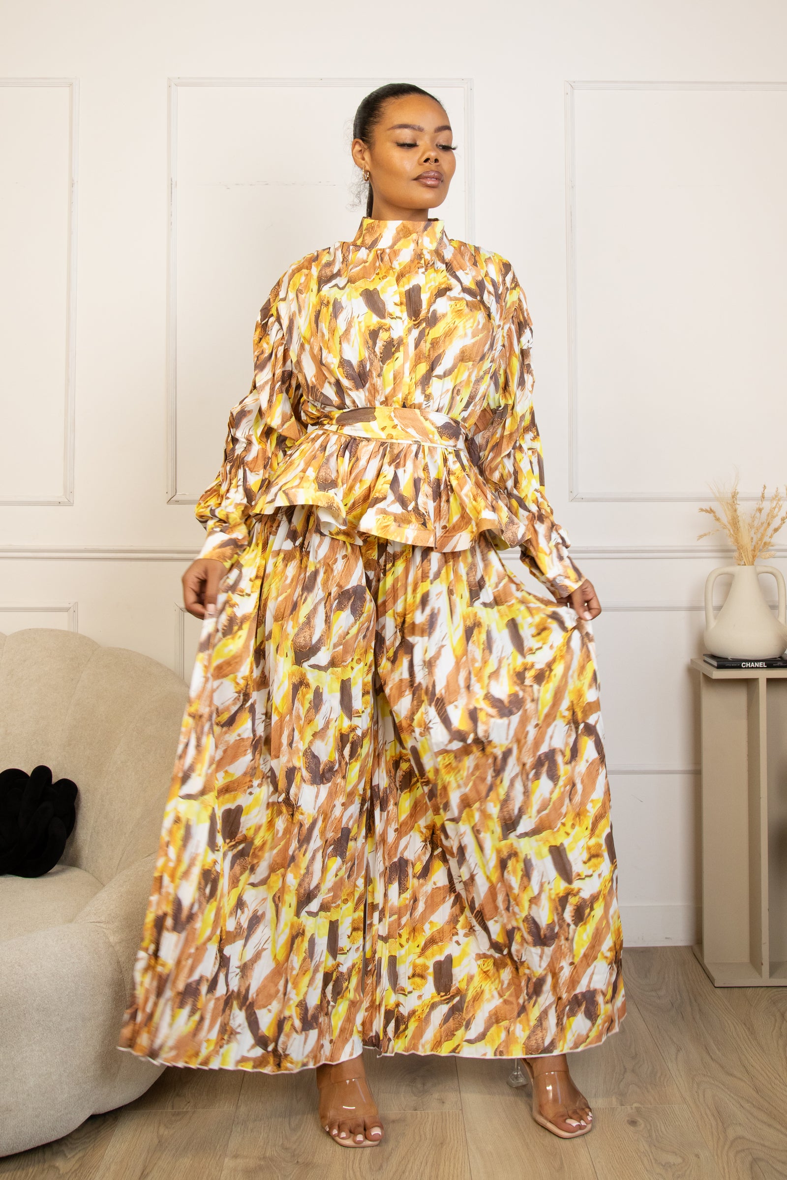 PELUMI PLEATED TROUSER & TOP SET