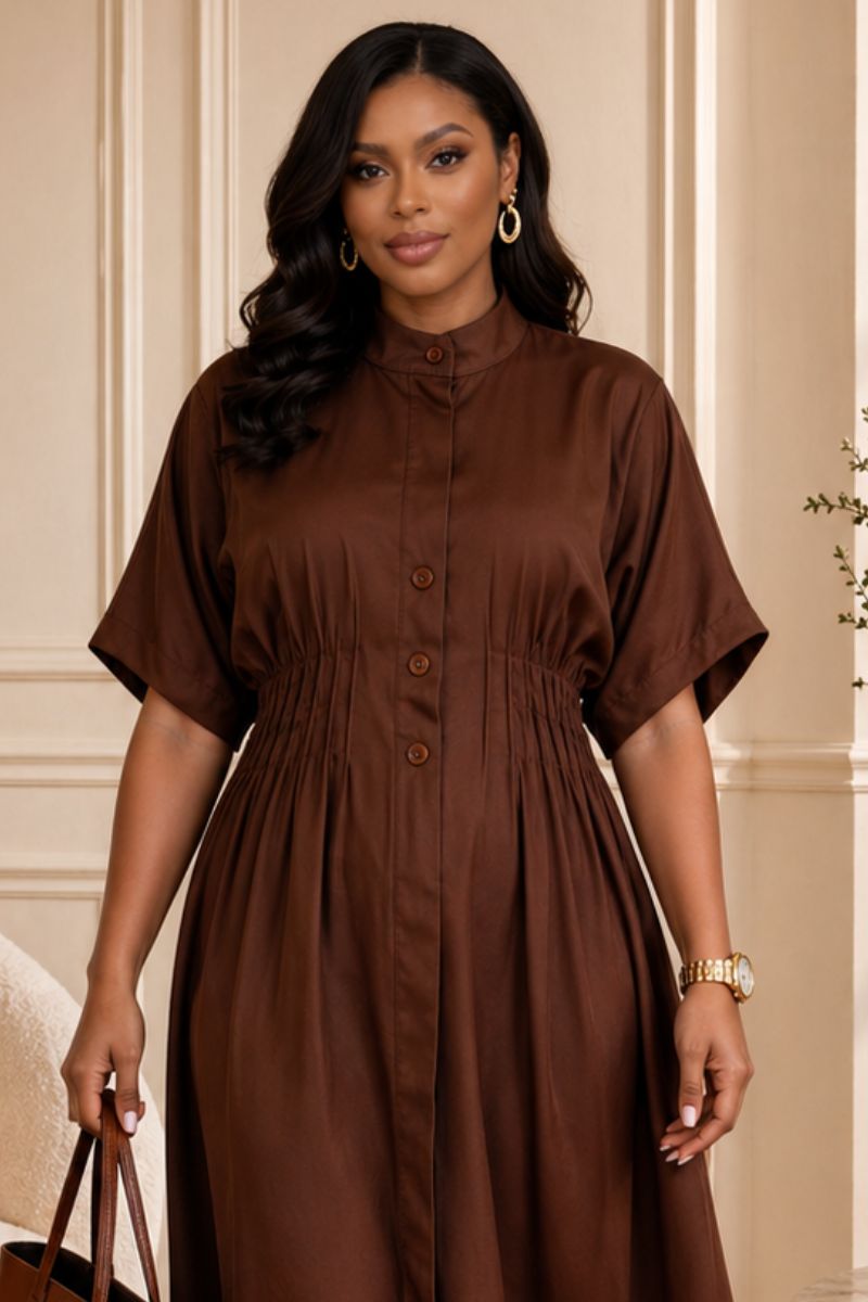 Gabriella Dress - Brown