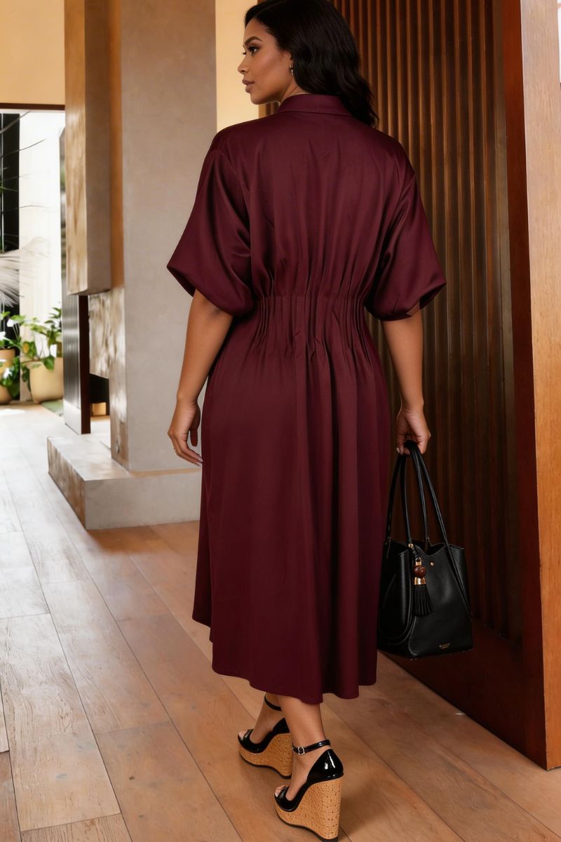 GABRIELLA DRESS - WINE