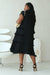 PARIS RUFFLE DRESS - BLACK