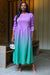 OUEEN OMBRE DRESS - PURPLE -GREEN