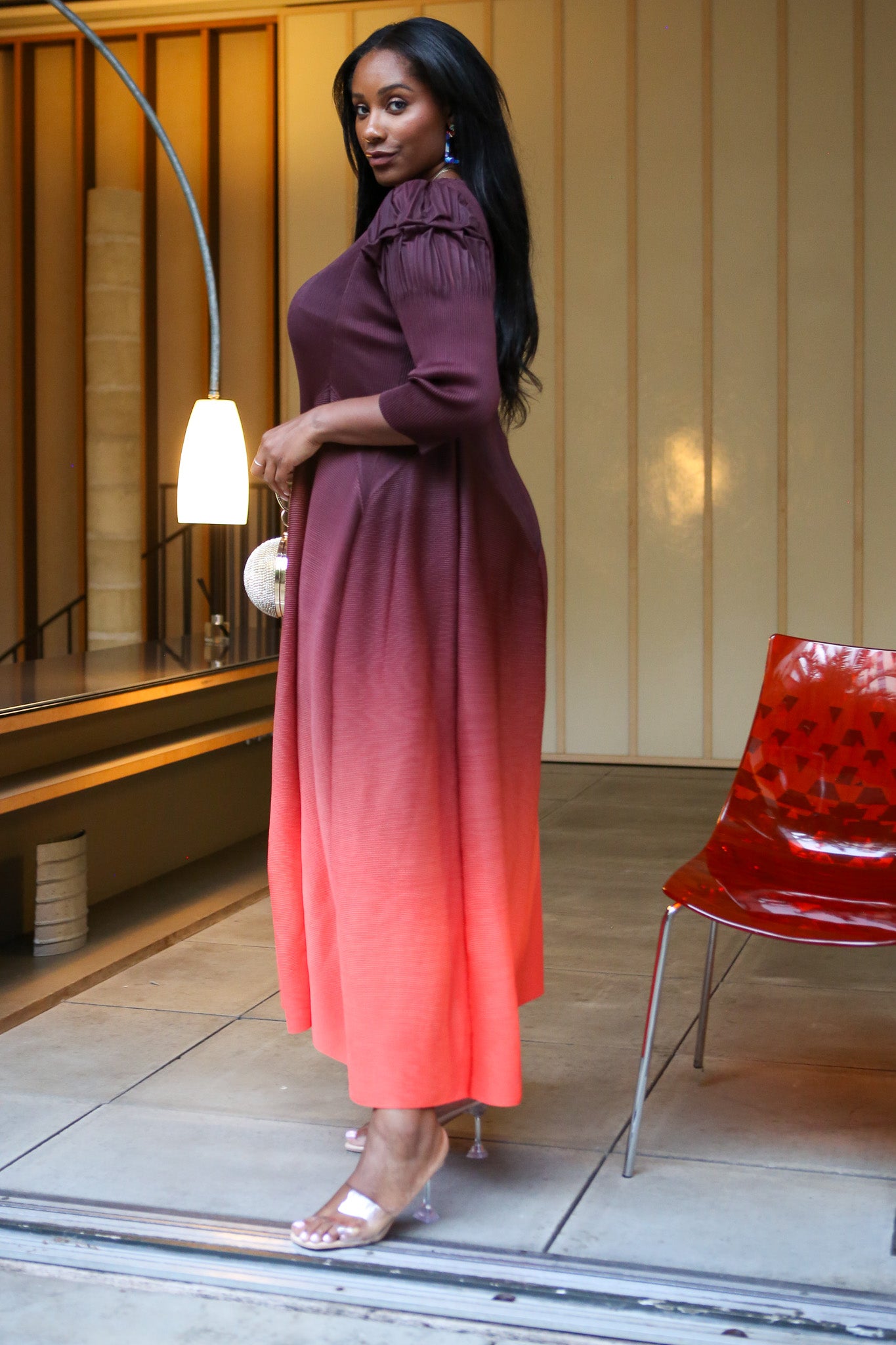 Oueen Ombre Dress - Brown - Orange - FASHIONBYESTHER Oueen Ombre Dress - Brown - Orange - FASHIONBYESTHER