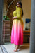 OUEEN OMBRE DRESS - YELLOW - PINK