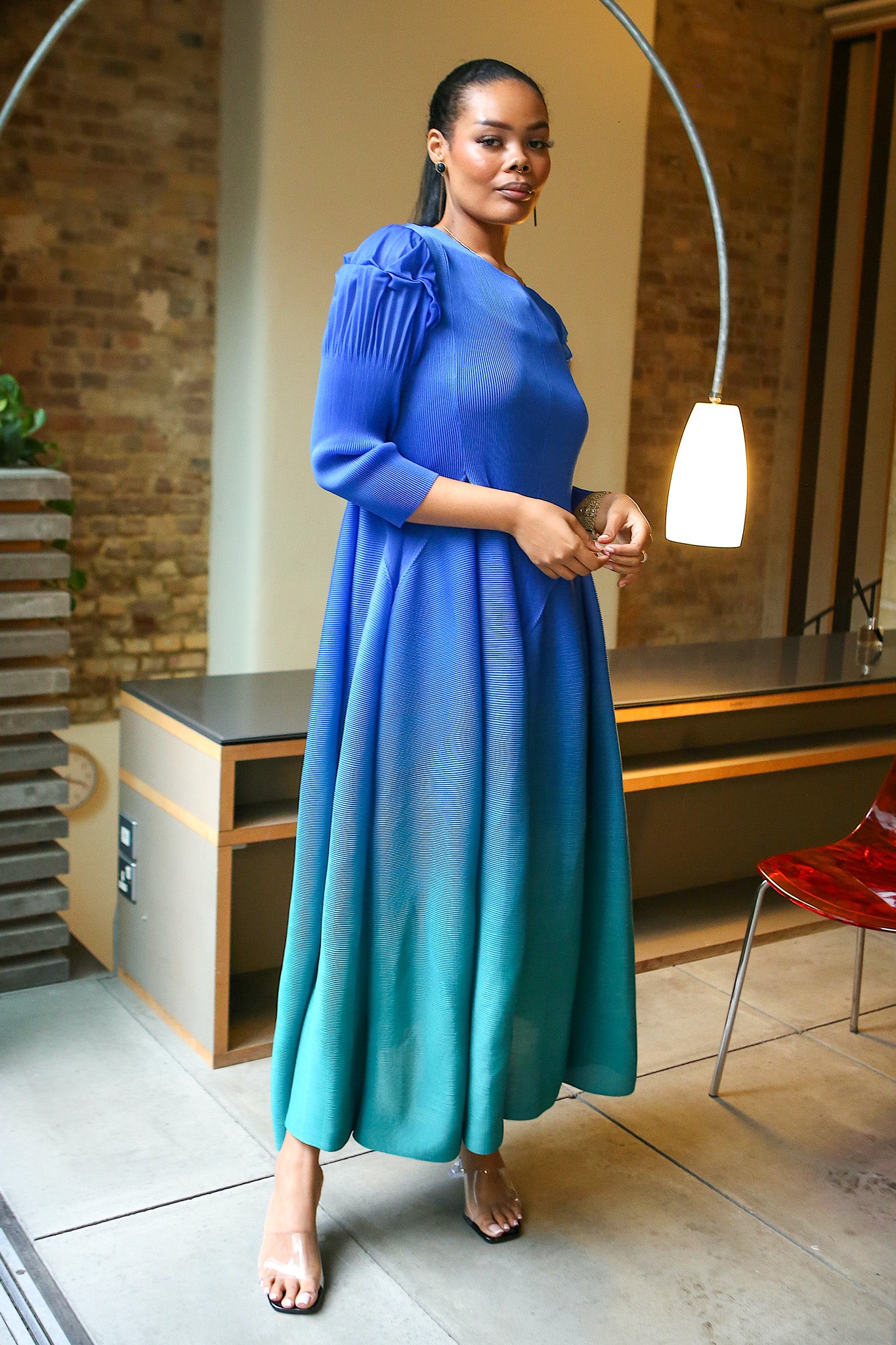 Oueen Ombre Dress - Blue