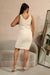 BOSTON RIBBED KNIT DRESS 2 PCS CO-ORDS - CREAM