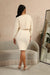 BOSTON RIBBED KNIT DRESS 2 PCS CO-ORDS - CREAM