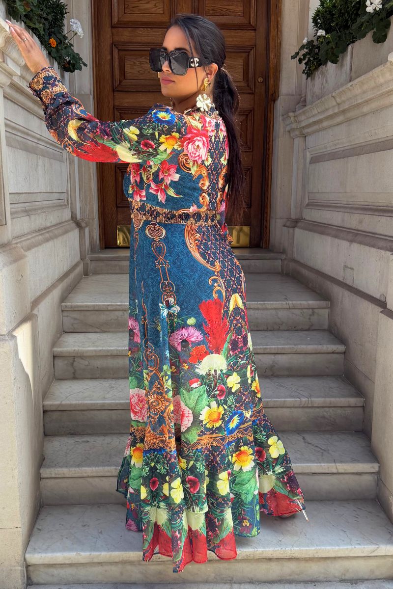 THE VALENTINA BAROQUE MAXI DRESS