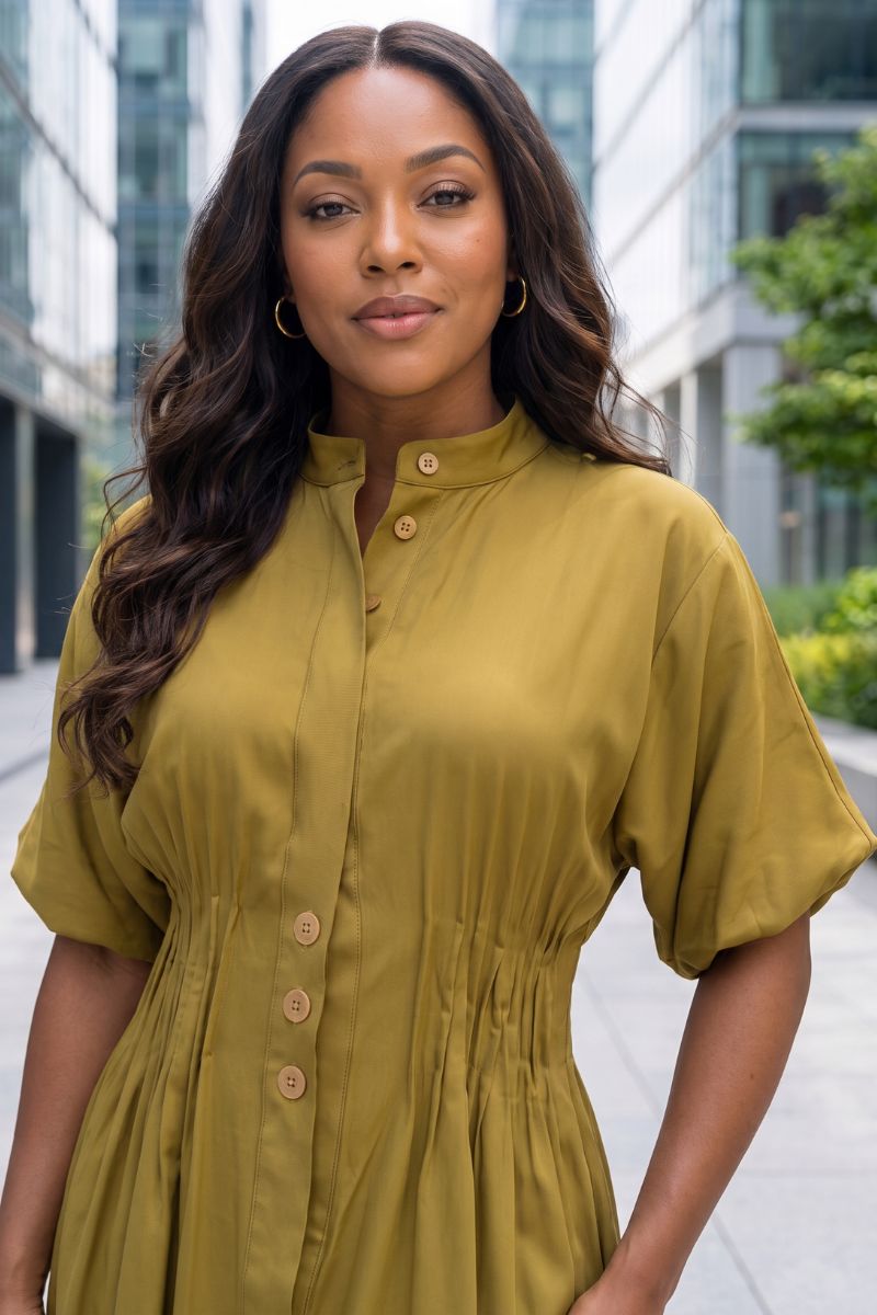 Gabriella Dress - Mustard