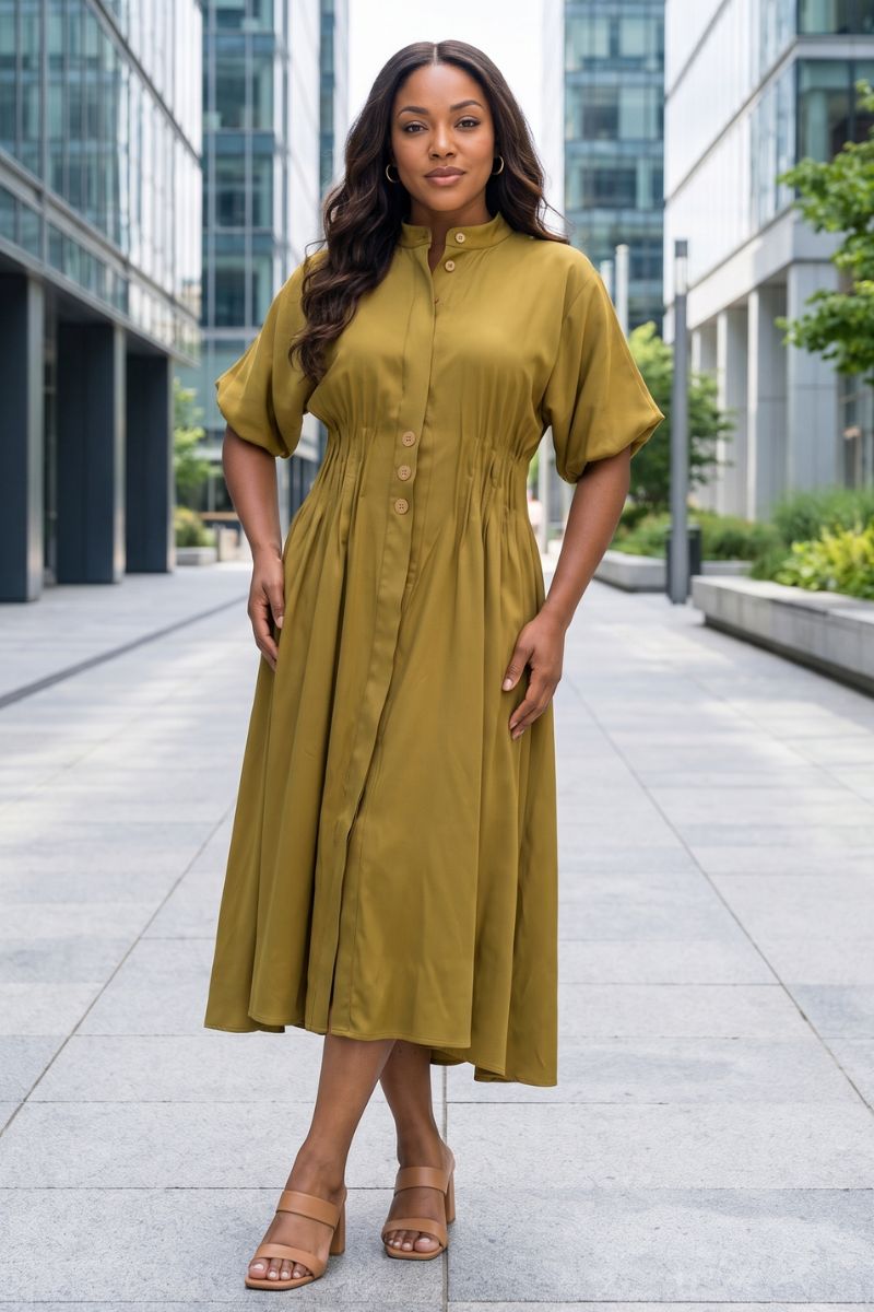 Gabriella Dress - Mustard