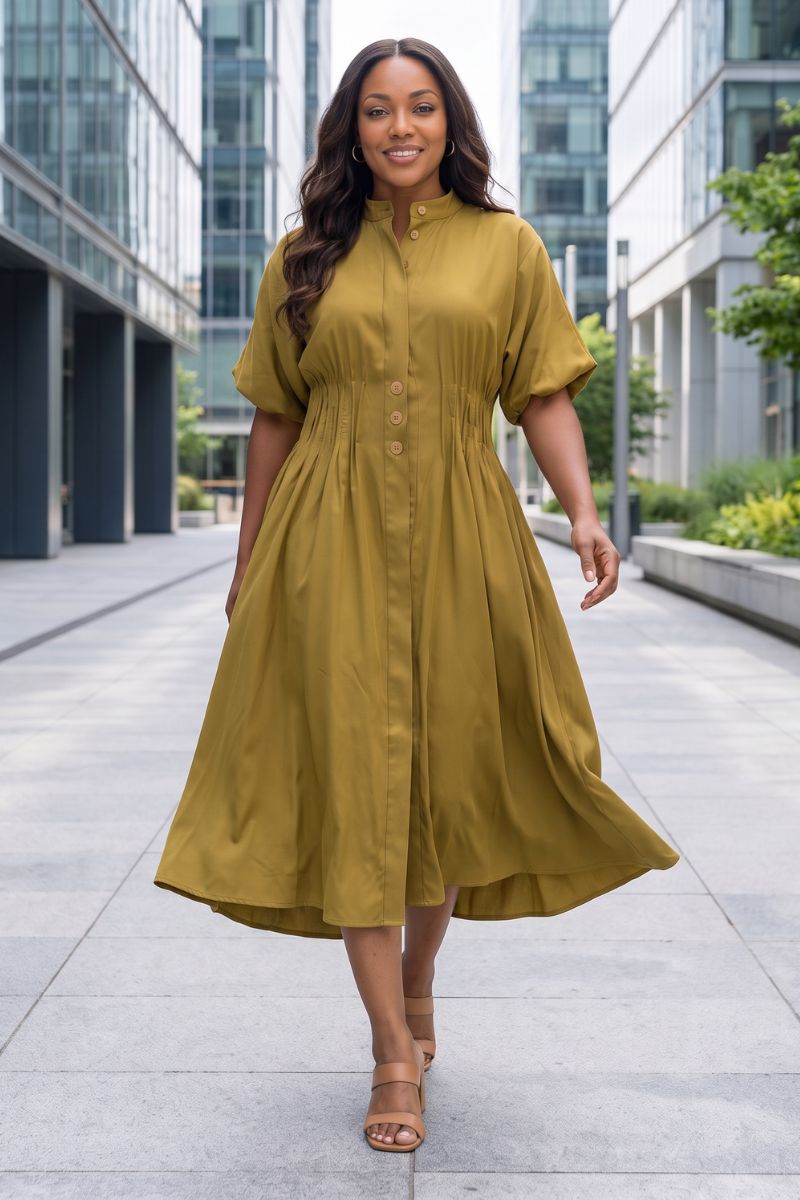 Gabriella Dress - Mustard