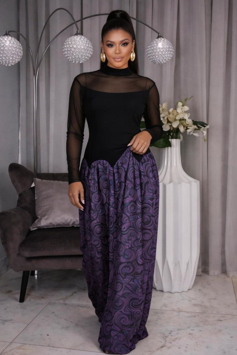 Luna Swirl Maxi Dress