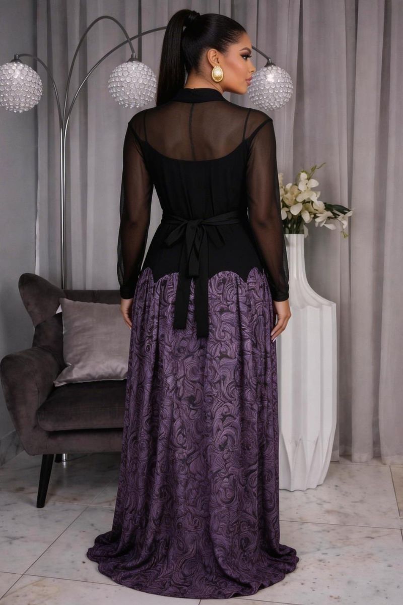 Luna Swirl Maxi Dress