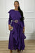 STEPHANIE RUFFLE DRESS - PURPLE