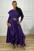 STEPHANIE RUFFLE DRESS - PURPLE